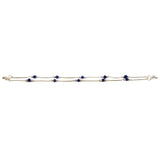 Simple yet Beautiful Silver Plated Anklets with Royal Blue Pearls