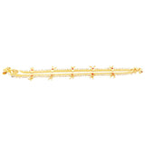 Stylish and Gorgeous Gold Plated Anklets with stones