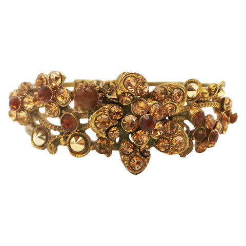 Fancy and Stylish Gold Plated Bangle with golden stones