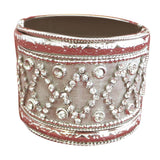 Fancy and Stylish Silver Plated Bangle with mirror stones 1
