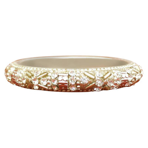 Stylish Gold Plated Bangle with mirror stones 1