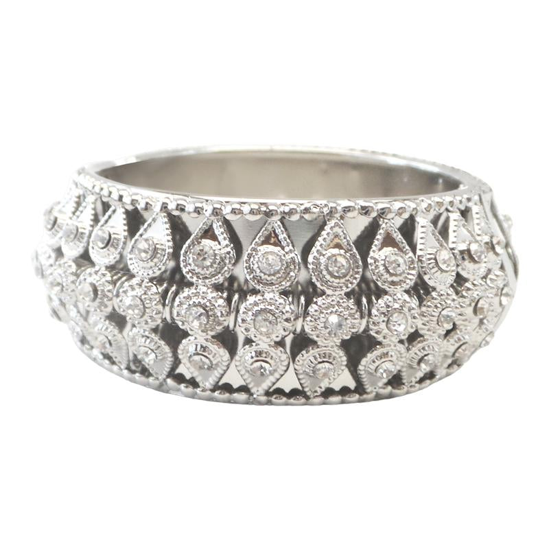 Fancy and Stylish Silver Plated Bangle with stones