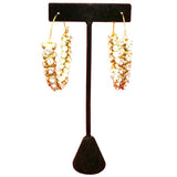 Fancy and Stylish Gold Plated Hoop Earring with stones