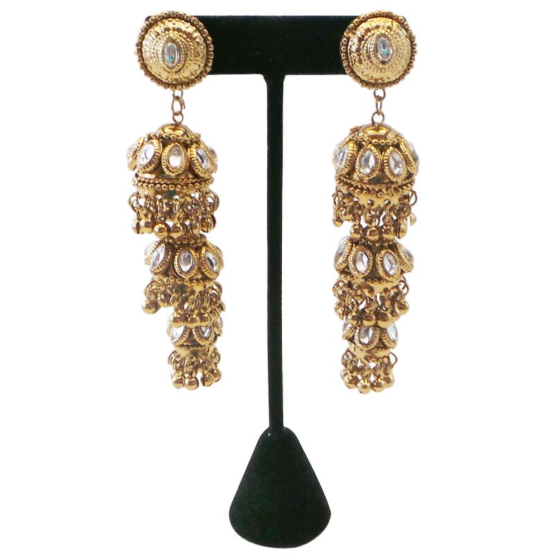 Stylish Gold Plated Earring with stones