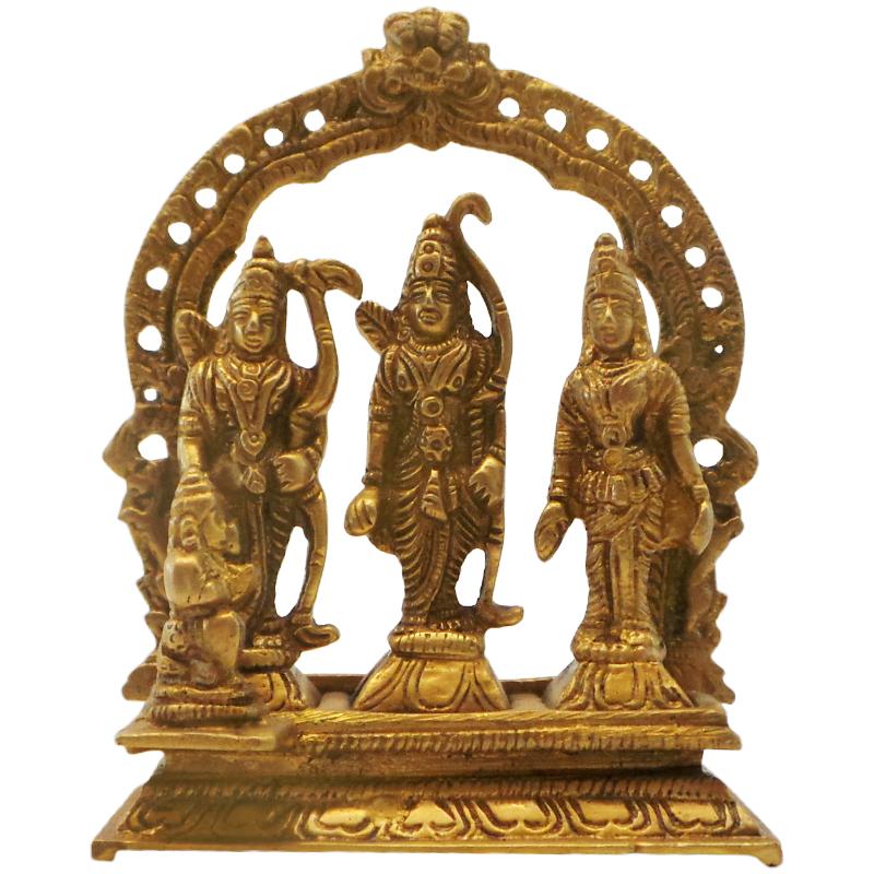 Sita-Ram-Lakshman-Hanuman God Statue in Brass