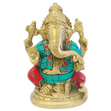 Ganesha God Statue in Brass 4