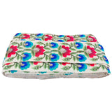 White Base Fabric with Beautiful colors in Floral Embroidery