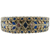 Royal Blue Fabric base with Exquisite Gold Embroidery with mirror work