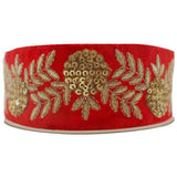 Red Fabric base with Exquisite Gold Embroidery