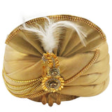 Stylish Gold Turban with Golden Trim