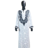 Georgette Tunic with White and Black Embroidery